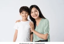 mom and son