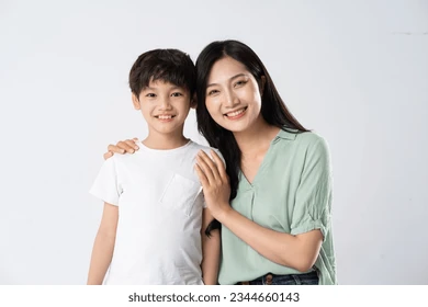 mom and son